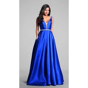 Royal Blue A-Line Dress